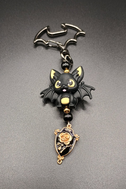 Chibi Bat Bag Charm with Bat Keyring