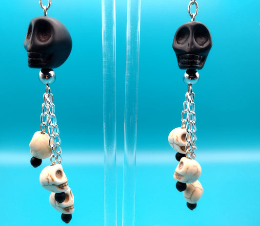 Dangling Skull Earrings