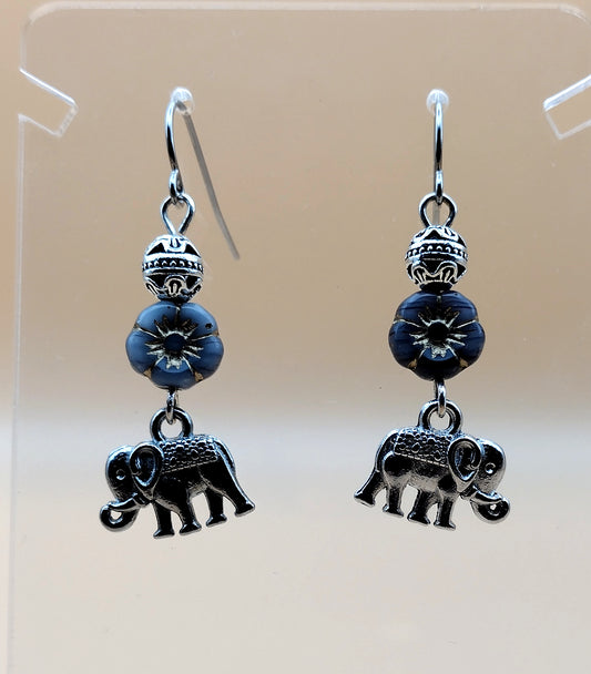 Elephant Flower Earrings