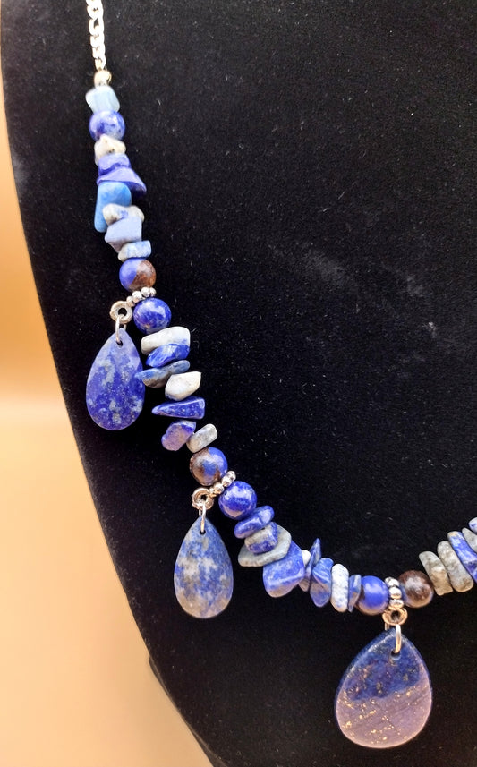 Midnight Tides - Lapis Lazuli Drop Necklace