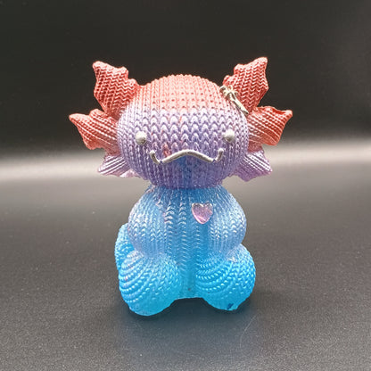 Woven Fins: Fanciful - Textured Axolotl Figurine