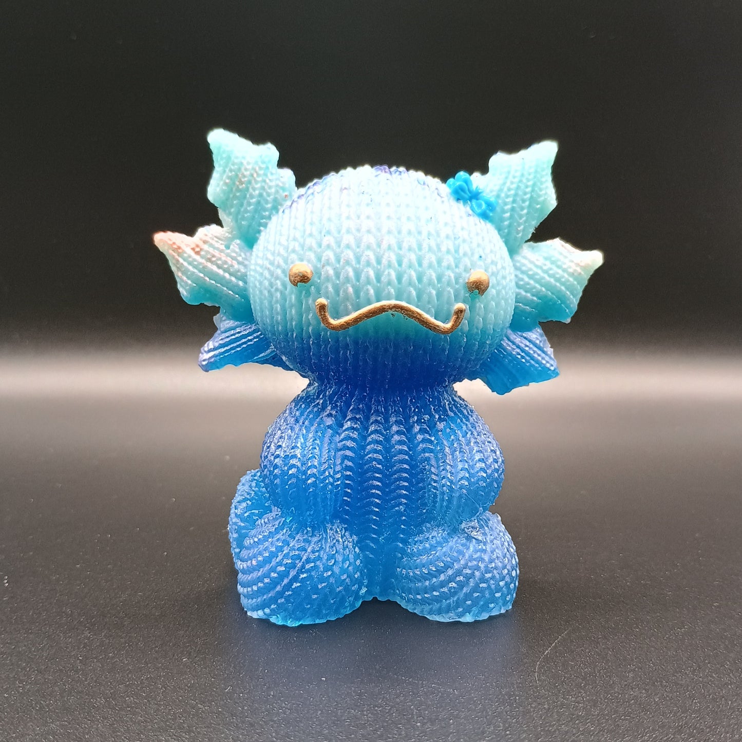 Woven Fins: Fanciful - Textured Axolotl Figurine