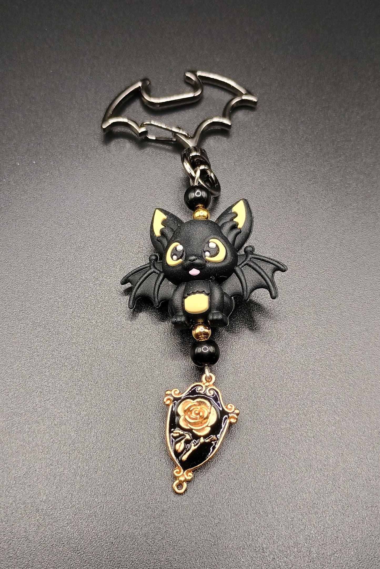 Chibi Bat Bag Charm with Bat Keyring