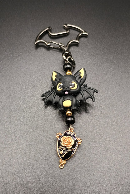 Chibi Bat Bag Charm with Bat Keyring
