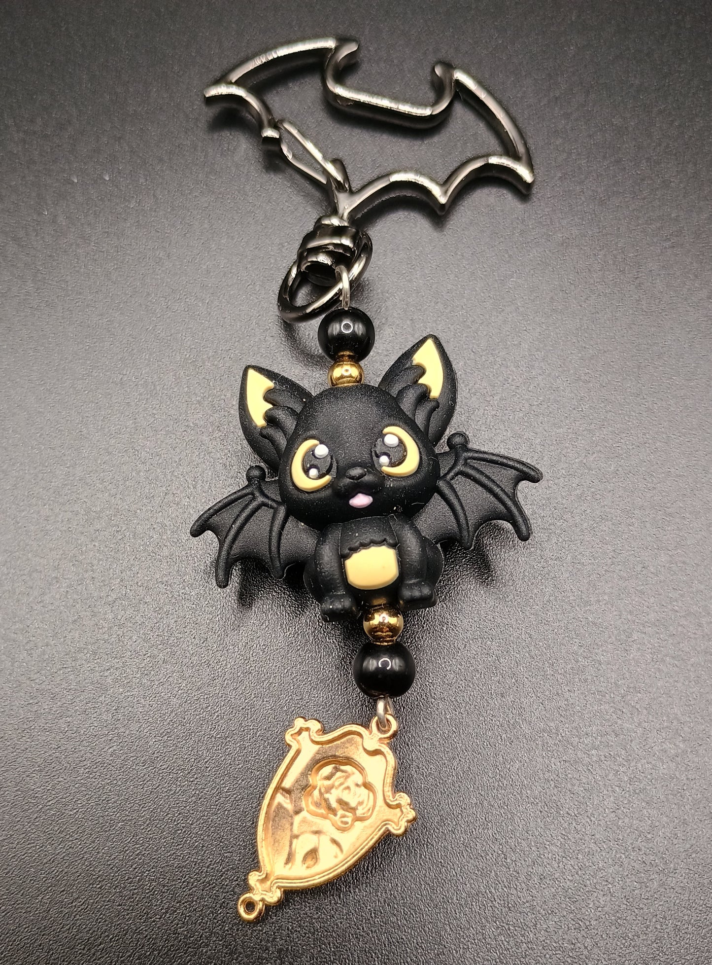 Chibi Bat Bag Charm with Bat Keyring