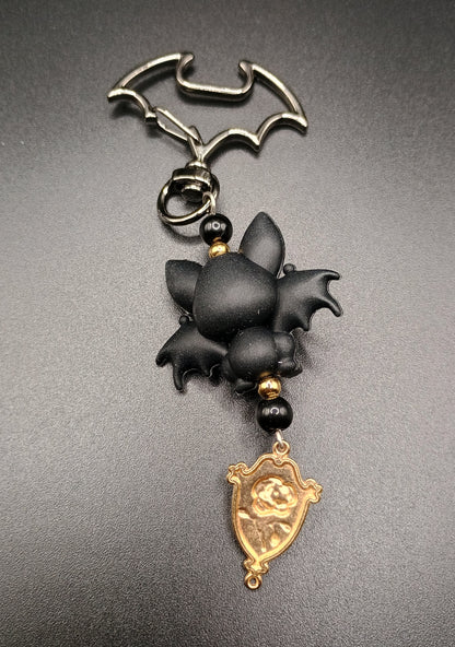 Chibi Bat Bag Charm with Bat Keyring