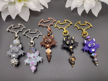 Chibi Bat Bag Charm with Bat Keyring