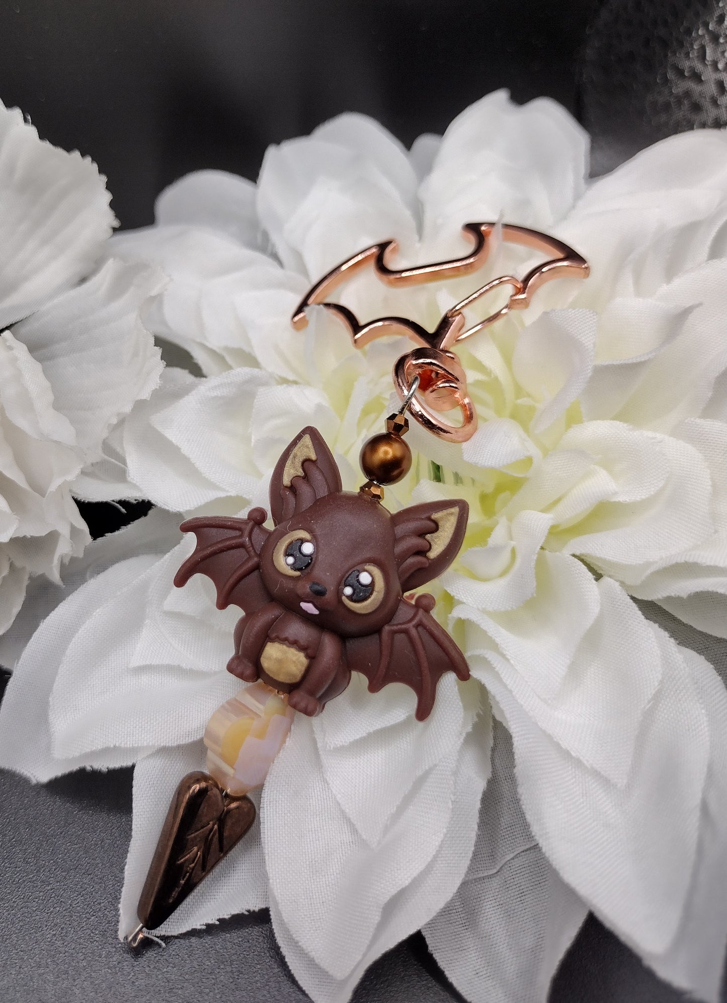 Chibi Bat Bag Charm with Bat Keyring