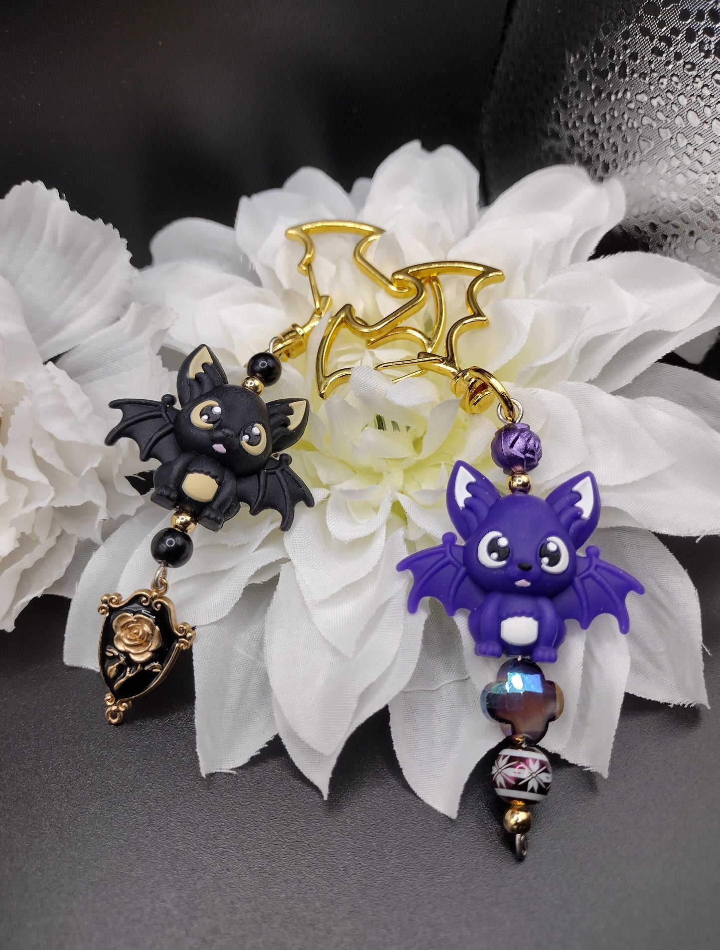 Chibi Bat Bag Charm with Bat Keyring