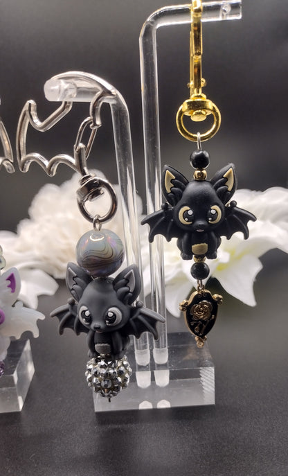 Chibi Bat Bag Charm with Bat Keyring