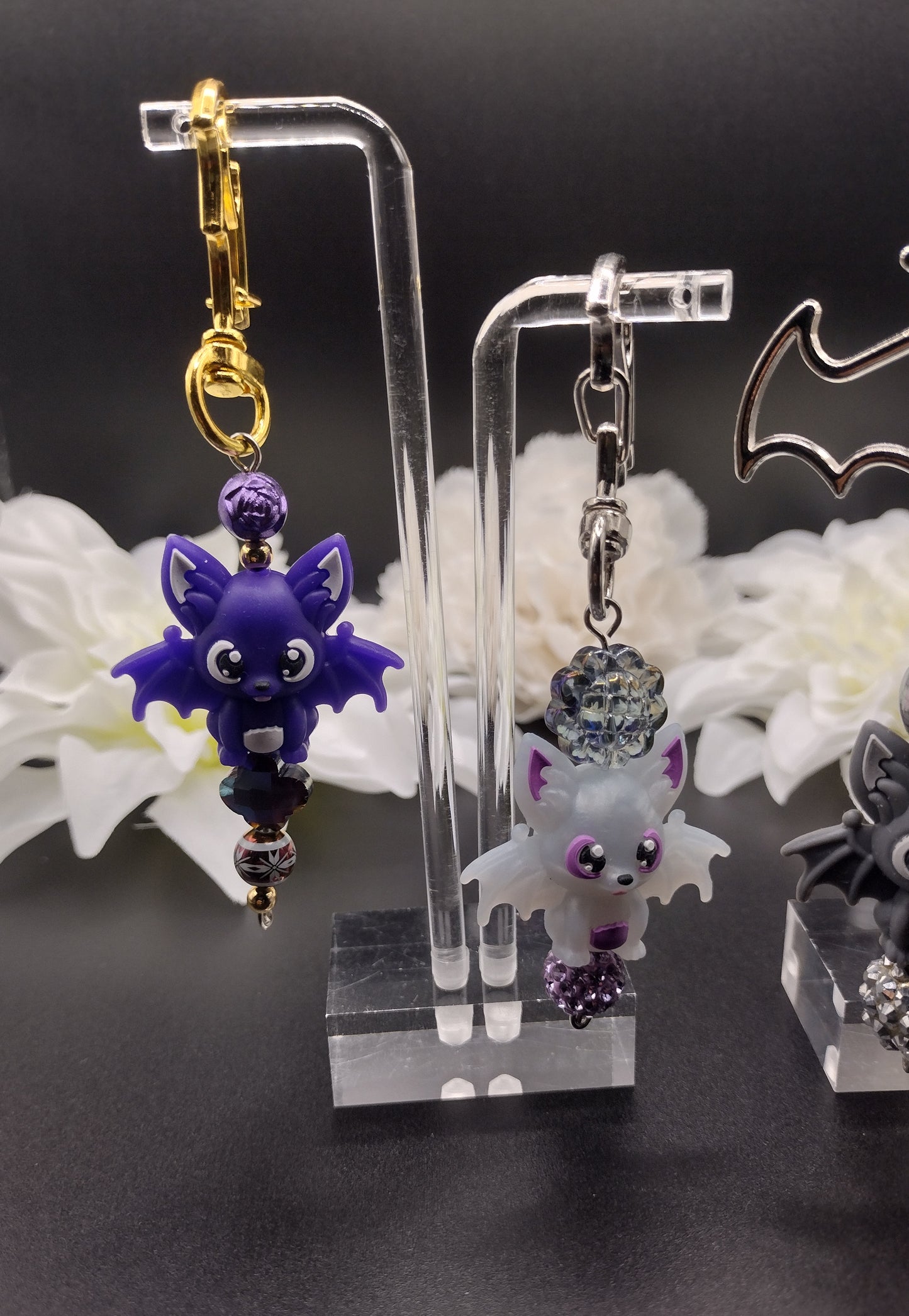Chibi Bat Bag Charm with Bat Keyring