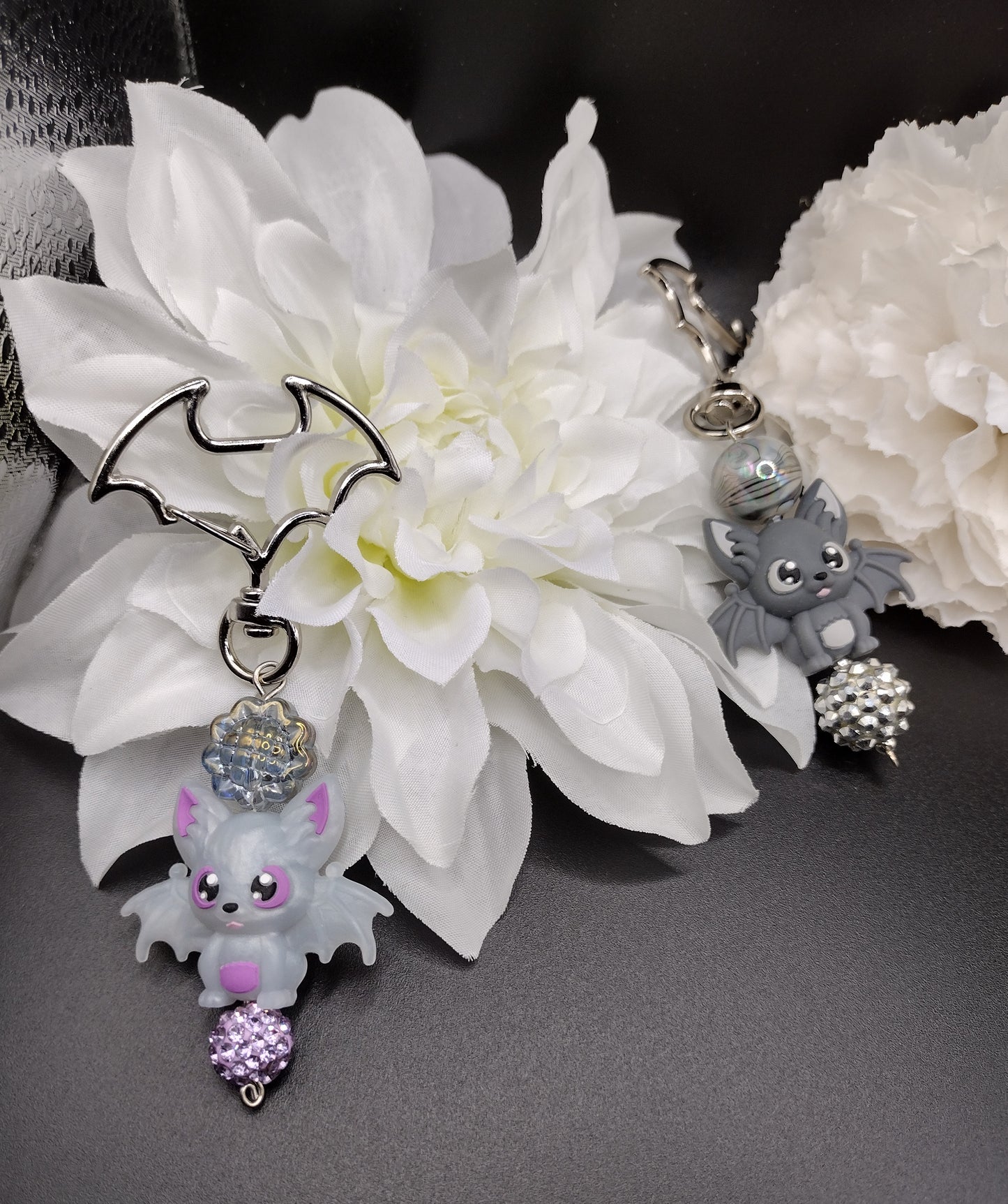 Chibi Bat Bag Charm with Bat Keyring