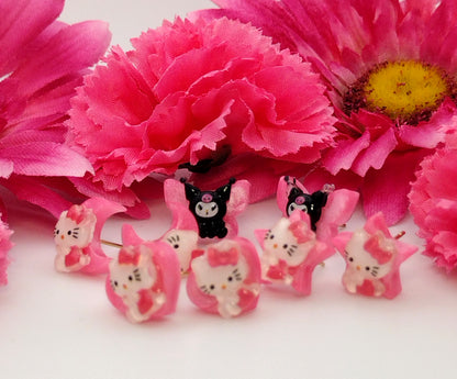 Kawaii Cat Girl & Bunny Earrings