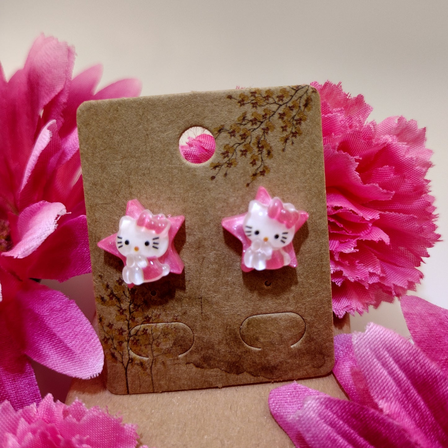 Kawaii Cat Girl & Bunny Earrings