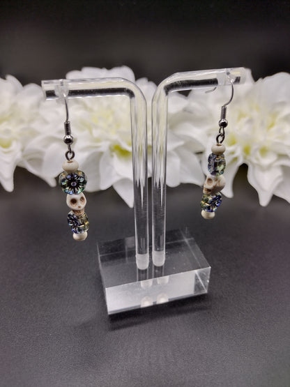 Skull & Blossom Earrings