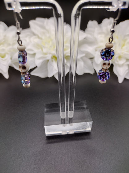 Skull & Blossom Earrings