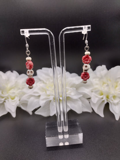 Skull & Blossom Earrings