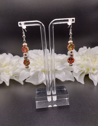 Skull & Blossom Earrings