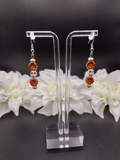 Skull & Blossom Earrings