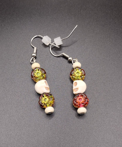 Skull & Blossom Earrings