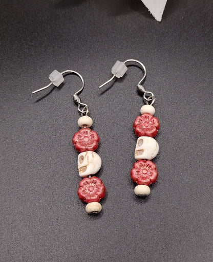 Skull & Blossom Earrings