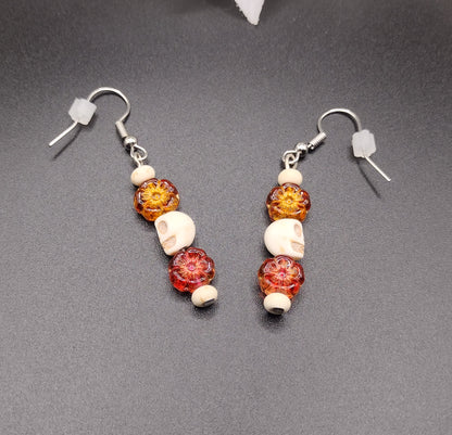 Skull & Blossom Earrings