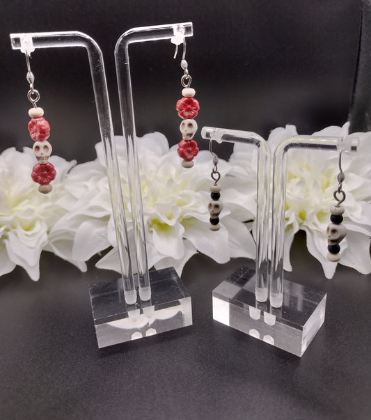 Skull & Blossom Earrings