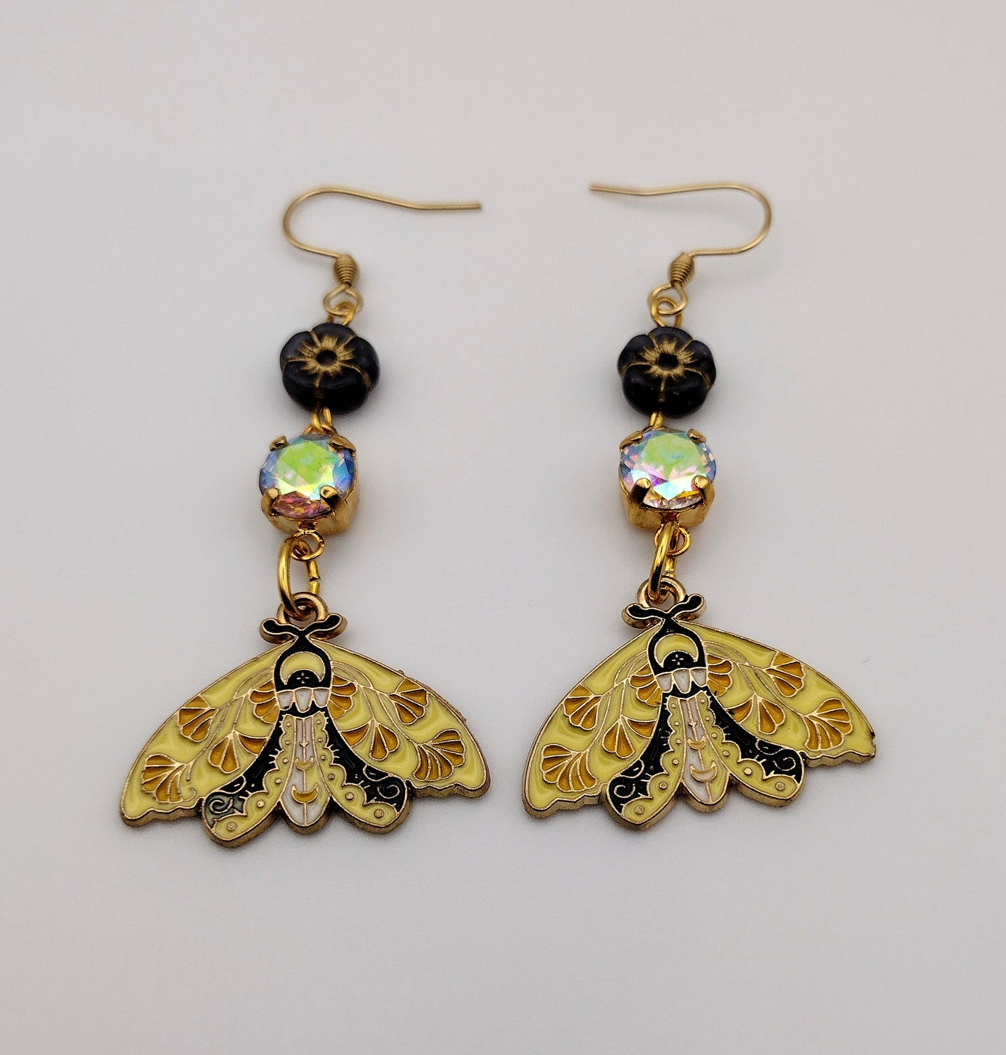 Moth Lit Blossoms Earrings