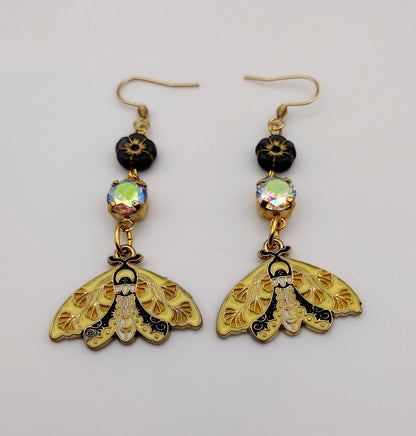 Moth Lit Blossoms Earrings