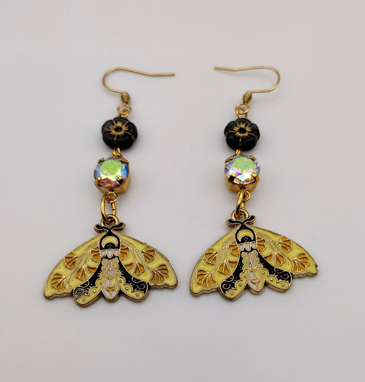 Moth Lit Blossoms Earrings