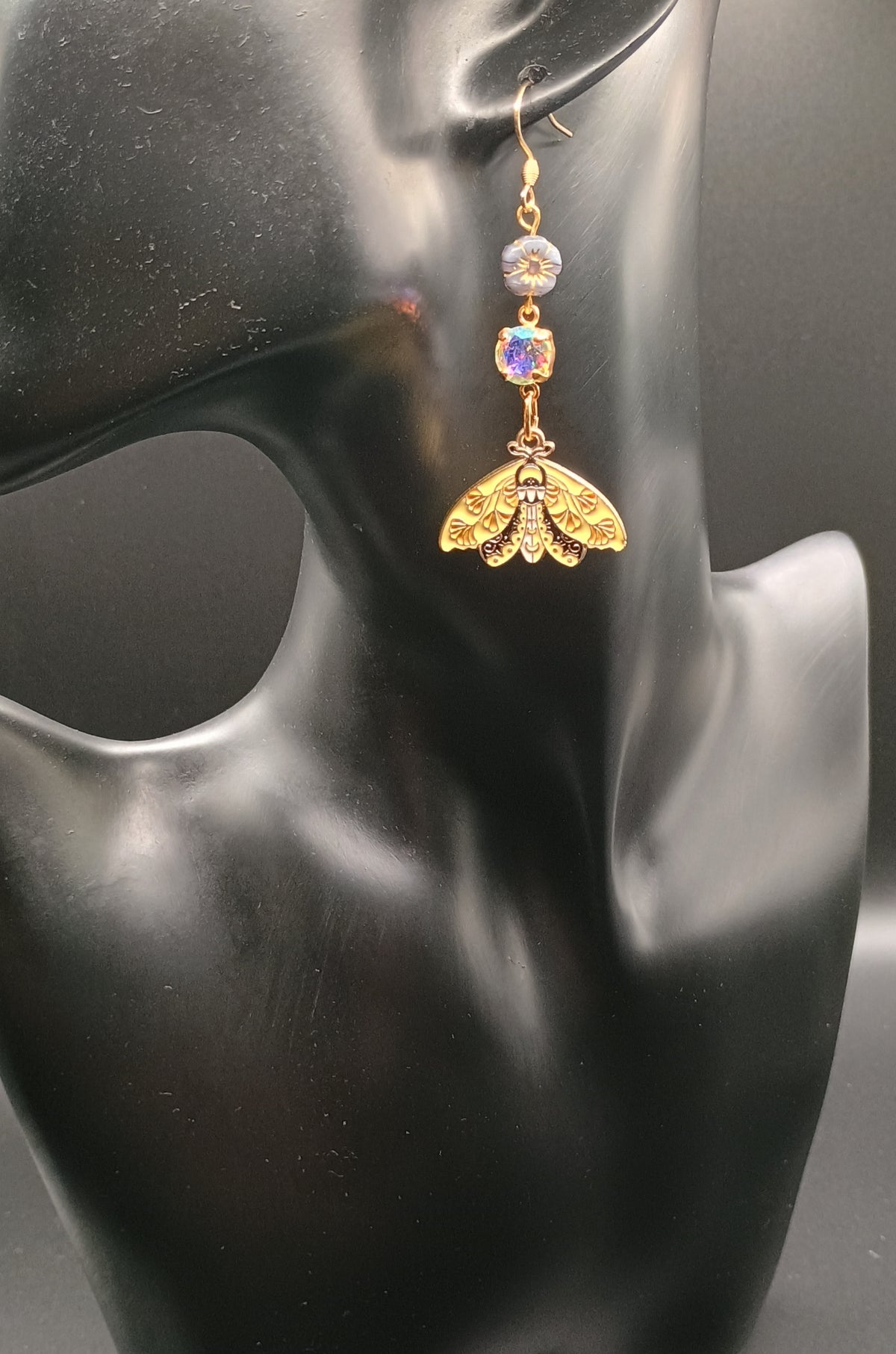 Moth Lit Blossoms Earrings
