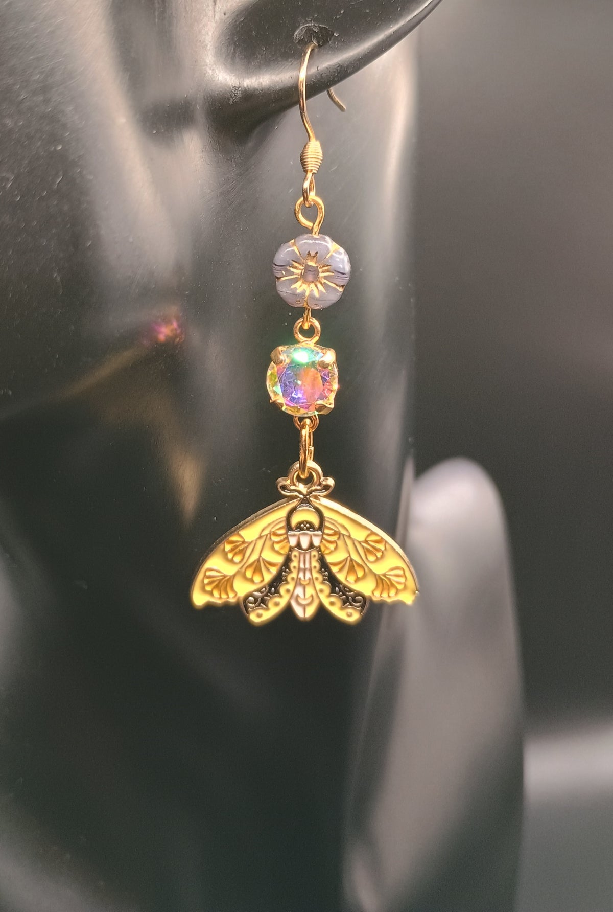 Moth Lit Blossoms Earrings