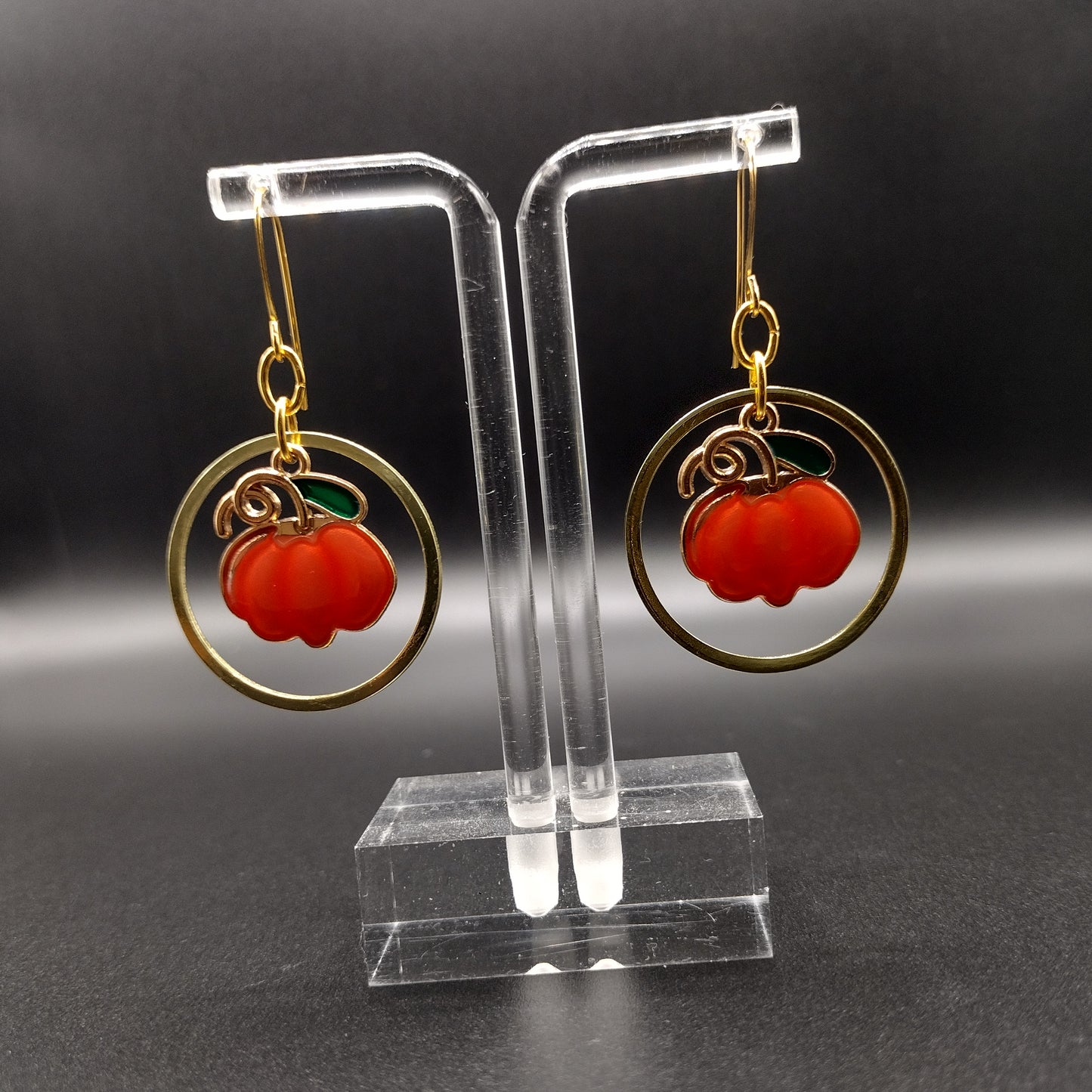 Pumpkin Hoop Earrings