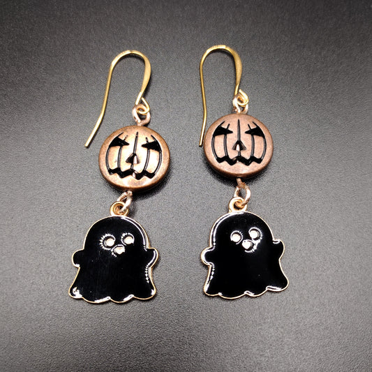 Ghostly Pumpkin Earrings