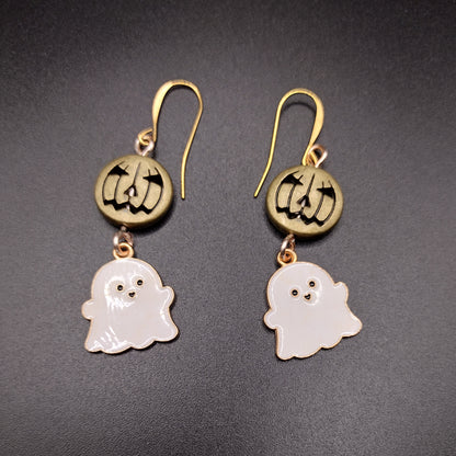 Ghostly Pumpkin Earrings