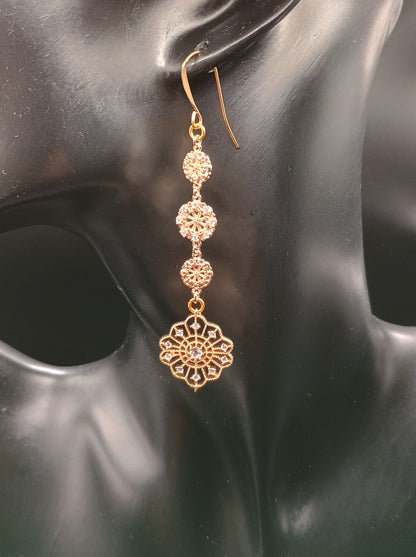 Golden Cascade Earrings