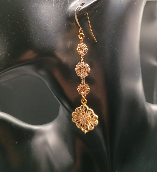Golden Cascade Earrings