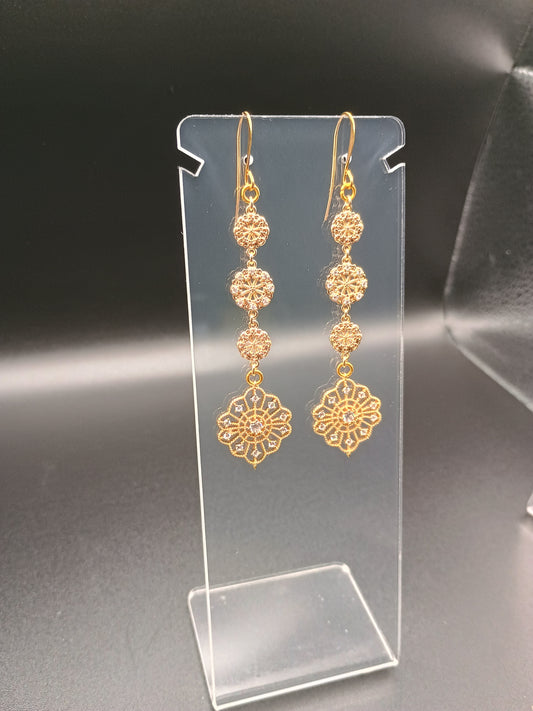 Golden Cascade Earrings