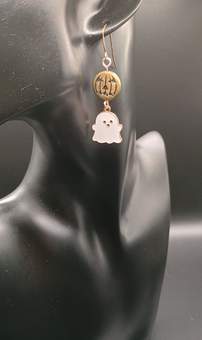 Ghostly Pumpkin Earrings