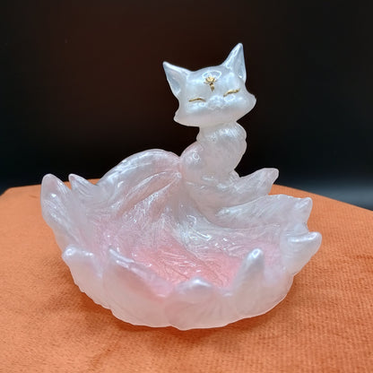 Spirit Kitsune Nine-Tailed Fox Figurine