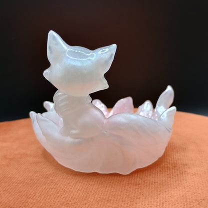 Spirit Kitsune Nine-Tailed Fox Figurine