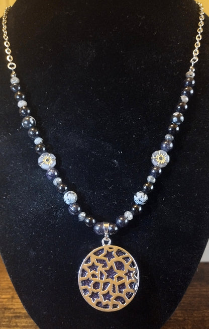 Blue Moon Cat Necklace