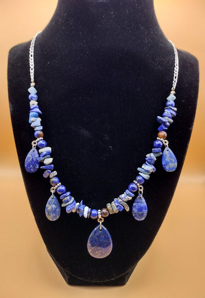 Midnight Tides - Lapis Lazuli Drop Necklace