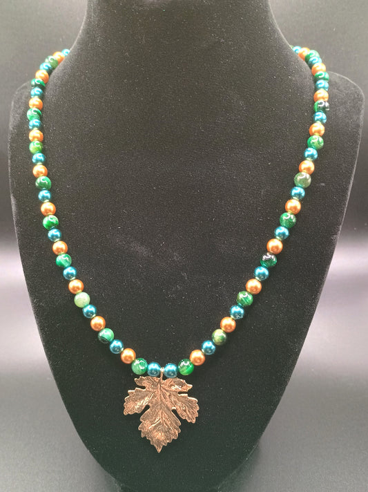 Verdant Gold Leaf Necklace