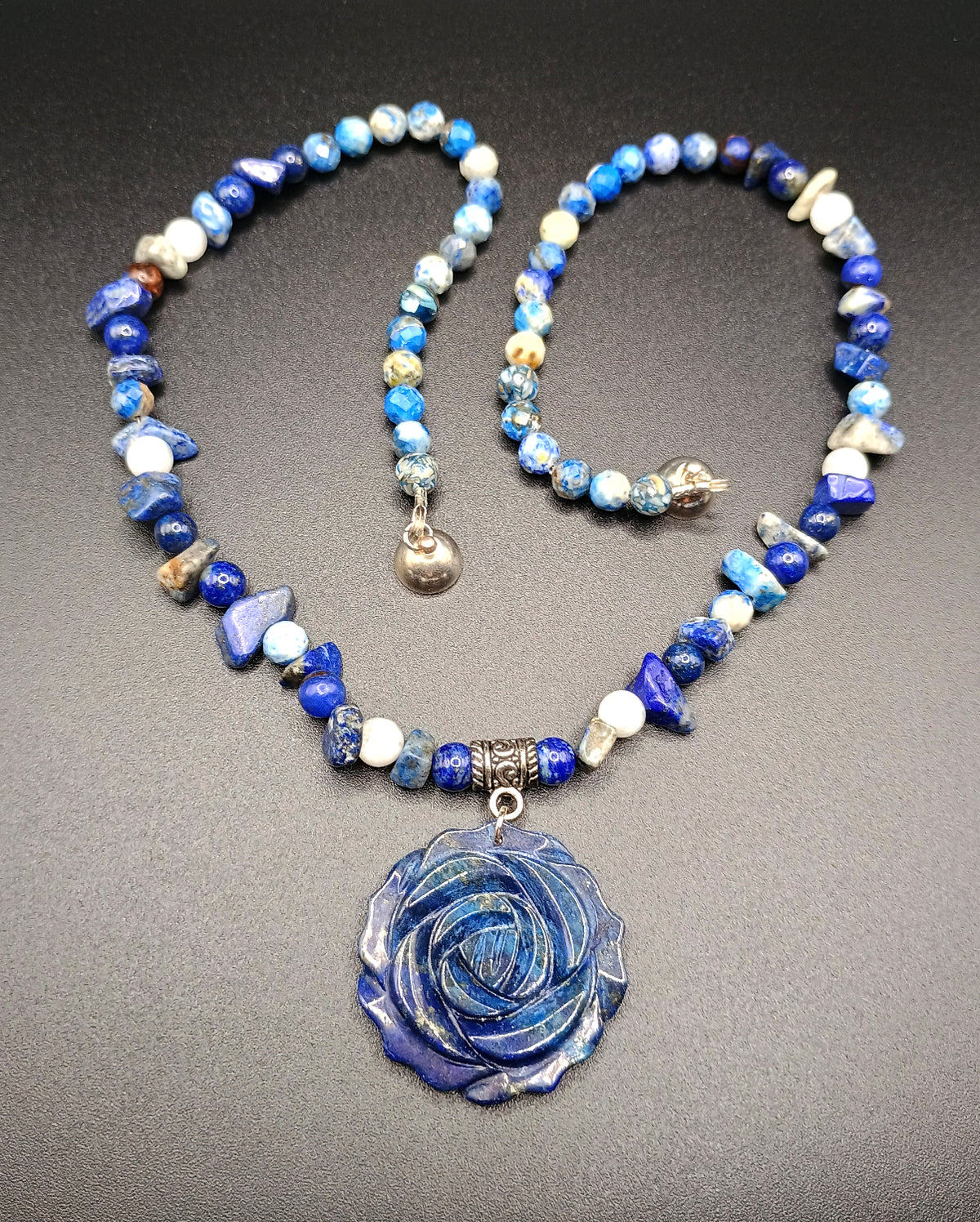 Lapis Rose Necklace