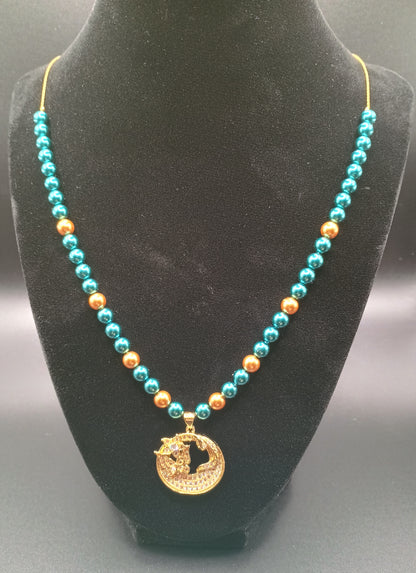 Moonflower & Butterfly Toggle Necklace