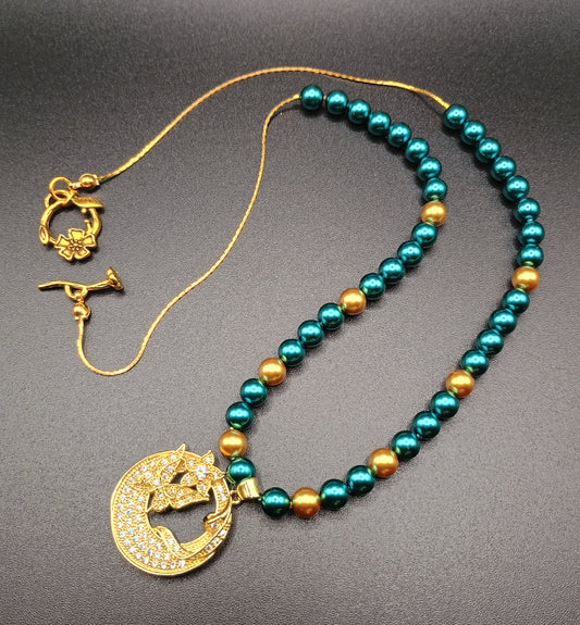 Moonflower & Butterfly Toggle Necklace