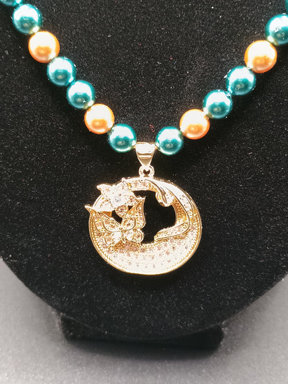Moonflower & Butterfly Toggle Necklace