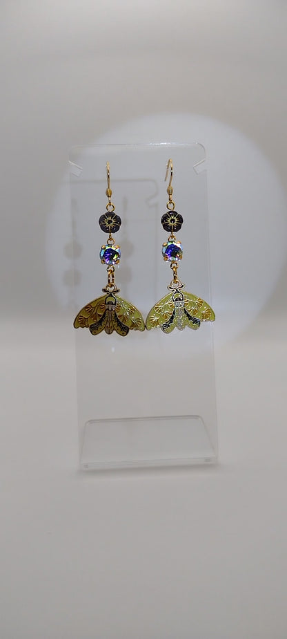 Moth Lit Blossoms Earrings