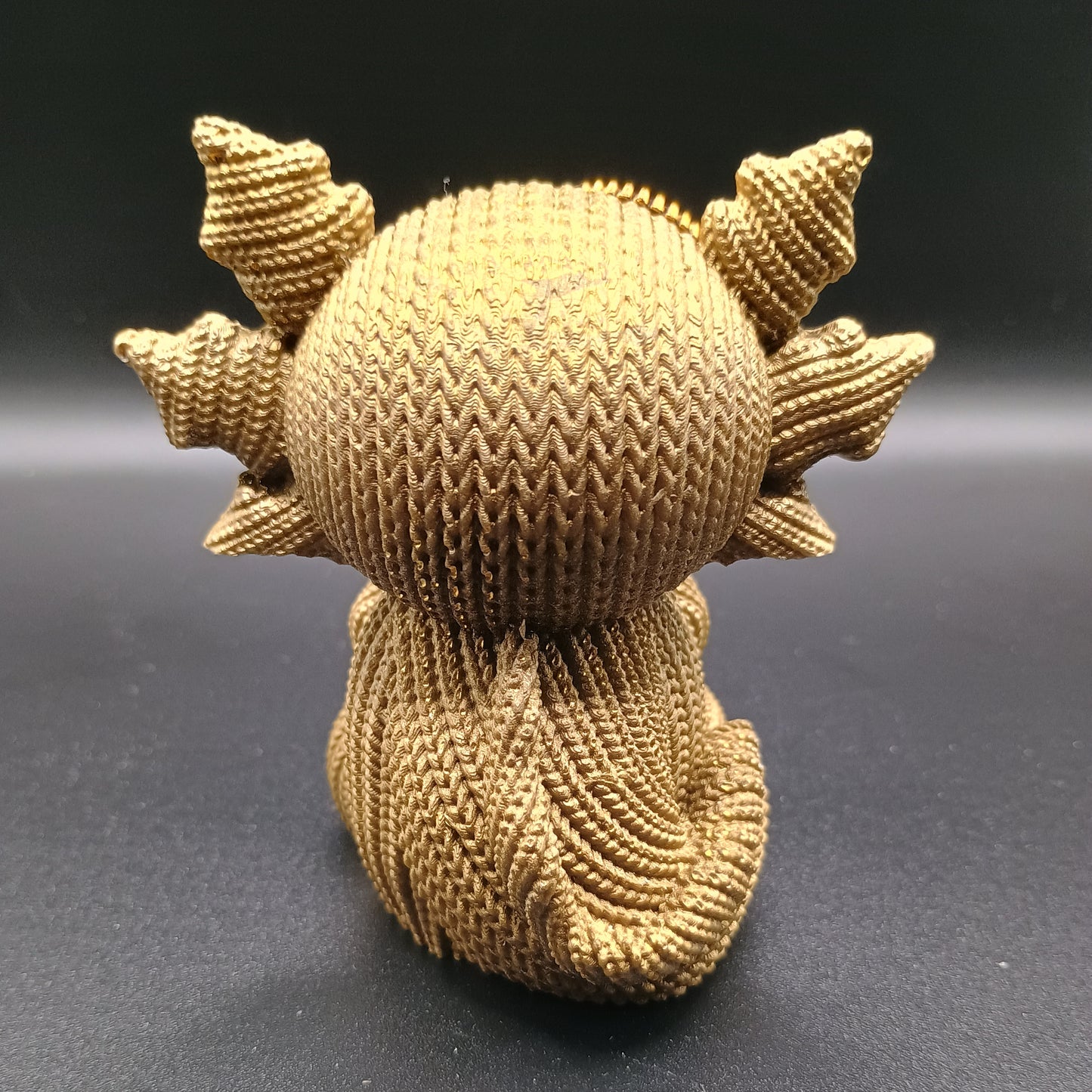Woven Fins: Steampunk - Textured Axolotl Figurine